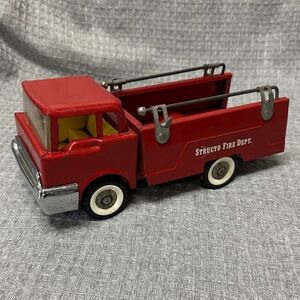 Structo fire dept. Red Fire Dept. Toy Truck - Kids Fire Engine 1960’s vintage